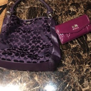 Coach Purse and and wallet in good condition